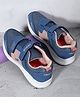 TRASE Colour Blocked Double Velcro Closure Sneakers - Blue & Pink
