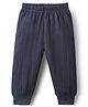 Babyhug Knit Full Length Solid Color Thermal Pant - Navy Blue