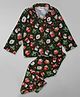 Pyjama Party Pure Cotton Woven Full Sleeves Coffee & Milkshake Printed Coordinating Night Suit Set - Green