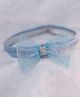 BABY Charm Glitter Bow Applique Detailed Headband - Blue