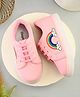 Steprite Rainbow Designed Lace Up Sneakers - Pink