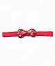 BABY Charm Bow Applique Detailed Sequins Embellished Headband - Red