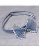 BABY Charm Bow Applique Detailed Pearls Embellished Headband - Sky Blue
