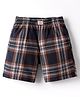 Noddy Checked Shorts - Rust Orange & Navy Blue