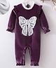 Mark & Mia Full Sleeves Romper With Butterfly Applique - Purple