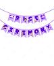 Zyozi Rice Ceremony/Annaprashan Decorations Kit | Rice Ceremony Paper Banner For Decorations - Purple