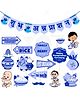 Zyozi Shubh Annaprashan Decorations Combo | Annaprashan  Banner & Photo Booth  -Pack Of 17  Blue