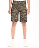 Zion Cotton Woven Camouflage Printed Chino Shorts - Olive Green
