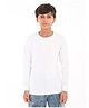 Zion Single Jersey Knit Full Sleeves Solid Tee - White