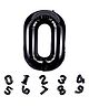 Décor Mantra 32 Inch Number Foil Balloon 0 For birthday Decorations Items-Black Color-Pack of 1