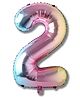 Décor Mantra 32 Inch Number Foil Balloon 2 For birthday Decorations Items-Multishade Color-Pack of 1