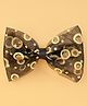 Aye Candy Bow Applique Detailed Shimmered & Abstract Designed Hair Alligator Clip - Black