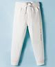 US Polo Assn Cotton Knit Full Length Lounge Pant with Text Print - Offwhite