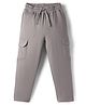 Doreme Terry Knit Full Length Solid Color Lounge Pant with Cargo Pockets - Grey