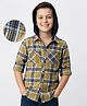 Arias 100% Cotton Woven Full Sleeves Checkered Shirt with Hood - Multicolor