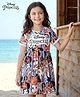 Pine Kids Disney Single Jersey Knit Half Sleeves Frock with Disney Princess Print - Light Blue