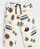 Mi Arcus Knit Camping Theme Printed Fur Detailed Pant - Multi Colour