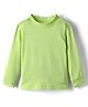 Smarty Girls Fleece Knit Full Sleeves Solid Color Winter T-Shirt - Light Green