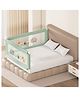 Kids Station Foldable Bed Rail Guard  2 Side, Green (200 x 150 cm)  Adjustable Height Baby Safety Barrier for Queen Size Bed (6.6ft x 5ft, Basic)