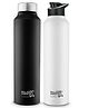 Classic Essentials Stainless Steel Black Bottle and Sipper Combo 1000 ml Sipper (Pack of 2, Multicolor, Steel)