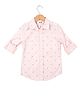 Under Fourteen Only Full Sleeves Abstract Printed Shirt - Peach