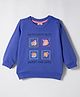 Zero Looper Knit Full Sleeves Sweatshirt with Fruits Print - Blue