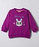 Zero Looper Knit Full Sleeves Sweatshirt with Bunny - Purple