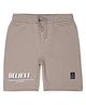 ALAN JONES Cotton Blend Knit Believe Text Printed Shorts - Grey