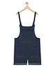 Olele Denim Woven Sleeveless Solid Dungaree - Blue