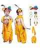 Sarvda Premium Silk Woven Janmasthami Theme Lord Krishna Costume Set - Multi Colour
