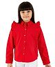 Olele Cotton Woven Full Sleeves Frill Detailed Shirt - Red
