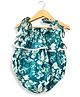 Mamma's Bear Pure Cotton Woven Sleeveless Floral Printed Onesie - Teal Blue