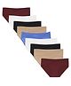 TUMMY Bamboo Cotton Knit Pack Of 9 Solid Low Waist Maternity Panties - Multi Colour