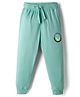 Doreme Sinker Knit Full Length Lounge Pant With Text Print - Sea Green