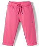 Doreme Sinker Knit Solid Colour Capri - Dark Pink