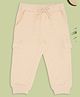 Pantaloons Baby Cotton Knit Solid Joggers - Beige