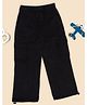 Pantaloons Junior Cotton Woven Solid Trousers - Black