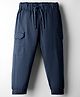 Simply Premium Twill Woven Full Length Solid Colour Jogger - Navy Blue