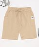 Pantaloons Junior Cotton Knit Solid Shorts - Khaki