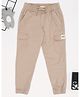Pantaloons Junior Cotton Woven Solid Joggers - Beige