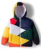 Babyhug Woven Full Sleeves Hooded Padded Jacket with Color Block - Multicolor