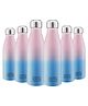 Sanjeev Kapoor Classic Essentials Stainless Steel Agua Water Bottle For Sports, School, Home, Office, Travel 1000 ml Bottle (Pack of 6, Pink, Blue, Steel)