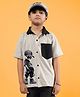 WEARDUDS Cotton Knit Half Sleeves Boy Printed Shirt - Grey