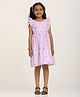 Zion Cotton Woven Sleeveless Ice Creams Printed Frill Detailed Dress - Purple