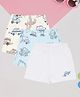 Pantaloons Baby Cotton Knit Pack of 3 Vehicles Printed Shorts - Multi Colour