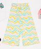 Pantaloons Junior 100% Rayon Woven Waves Printed Palazzo With Belt - Multi Colour
