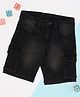 Pantaloons Junior Denim Washed Shorts - Black
