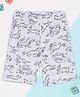 Pantaloons Junior 100% Cotton Knit Dinosaurs Printed Shorts - Off White