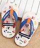 Cute Walk by Babyhug Disney Back Strap Closure Flip Flops With Mickey Mouse Print - Blue & Beige