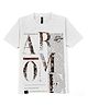 Earth Conscious Modal Knit Half Sleeves Typography Printed Tee - White